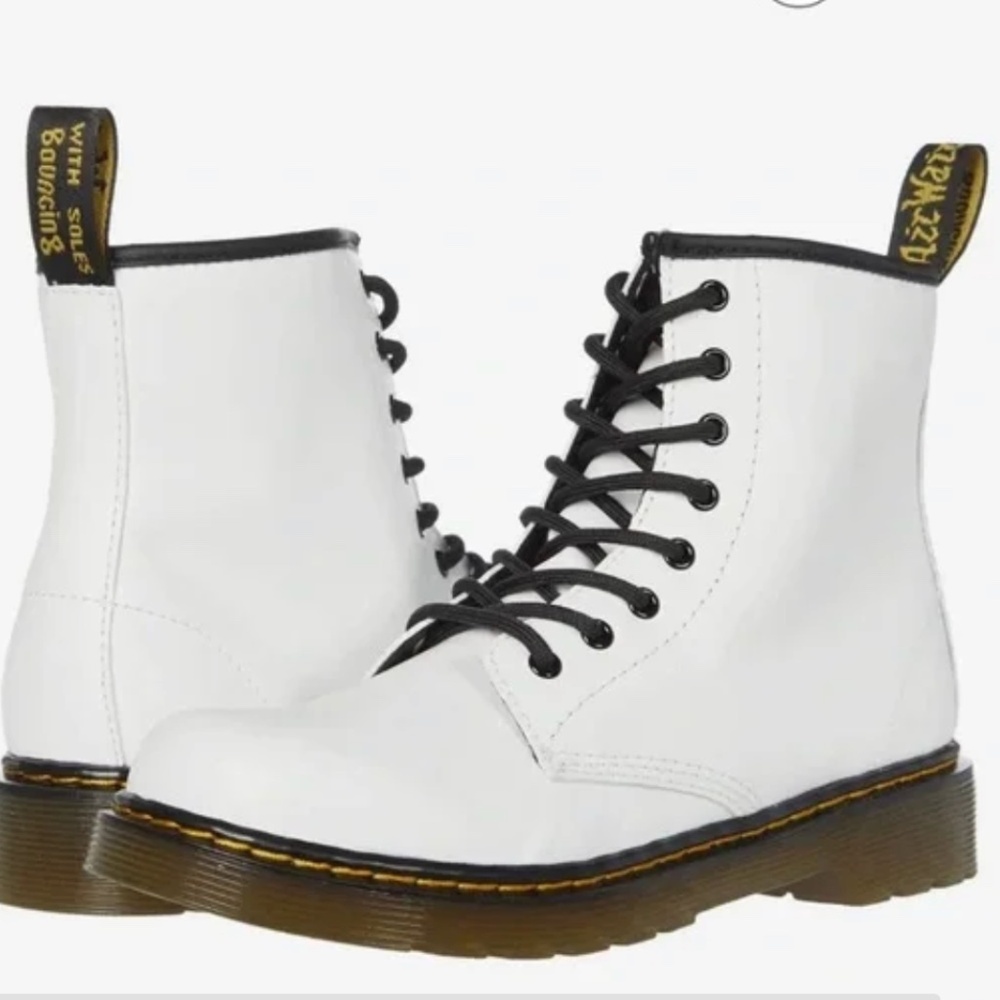 Kids Dr. Martens AirWair White Boots Sz 3